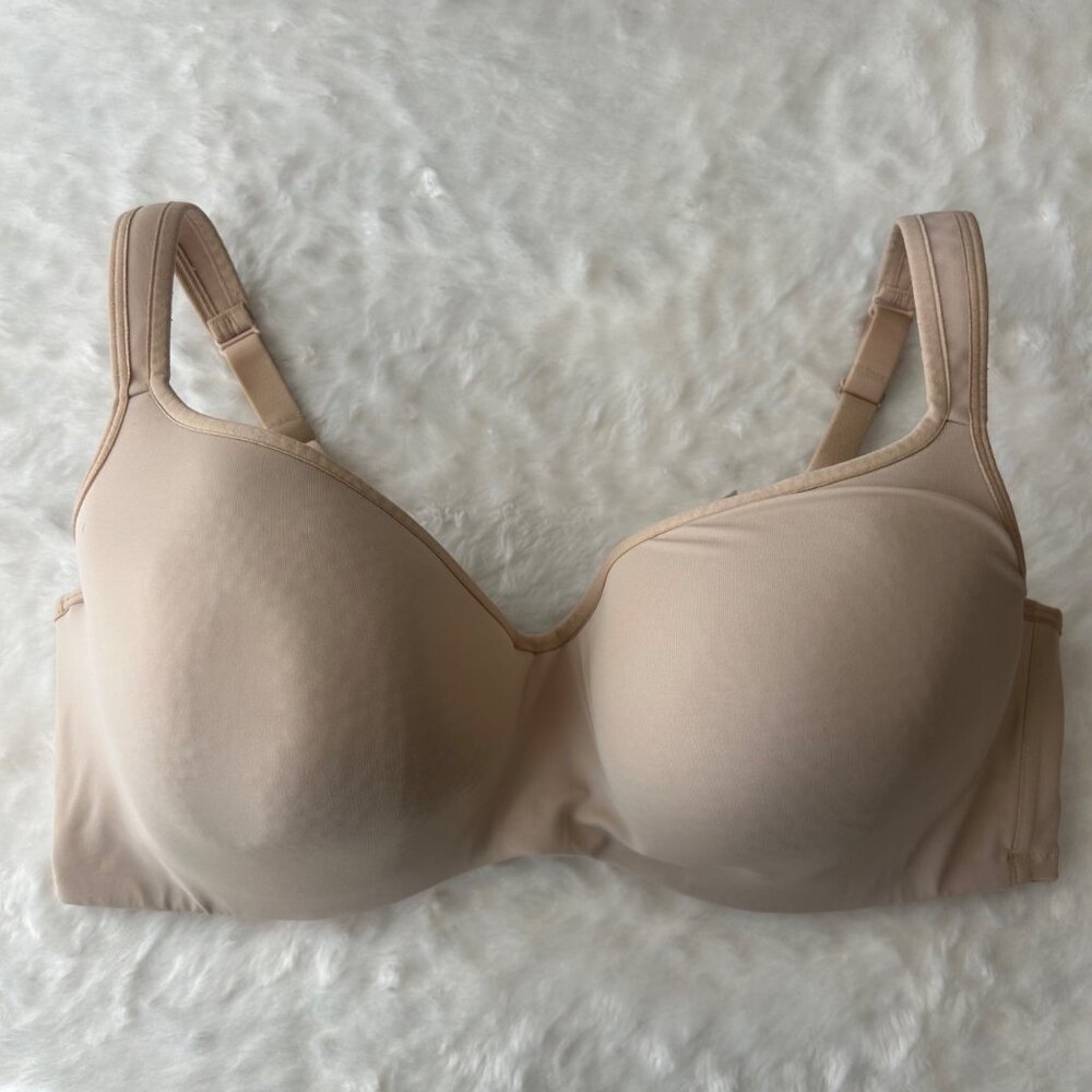 Cacique Lightly Lined Balconette Bra T-Shirt Nude Beige 44DD, 44E